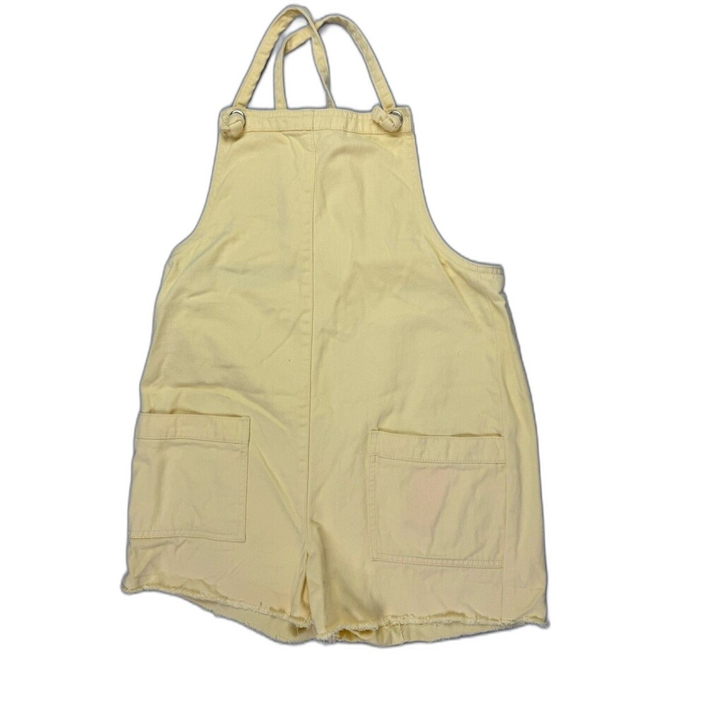 Urban Bliss Size 10 Womens Overall Shorts Yellow Cotton Shortie